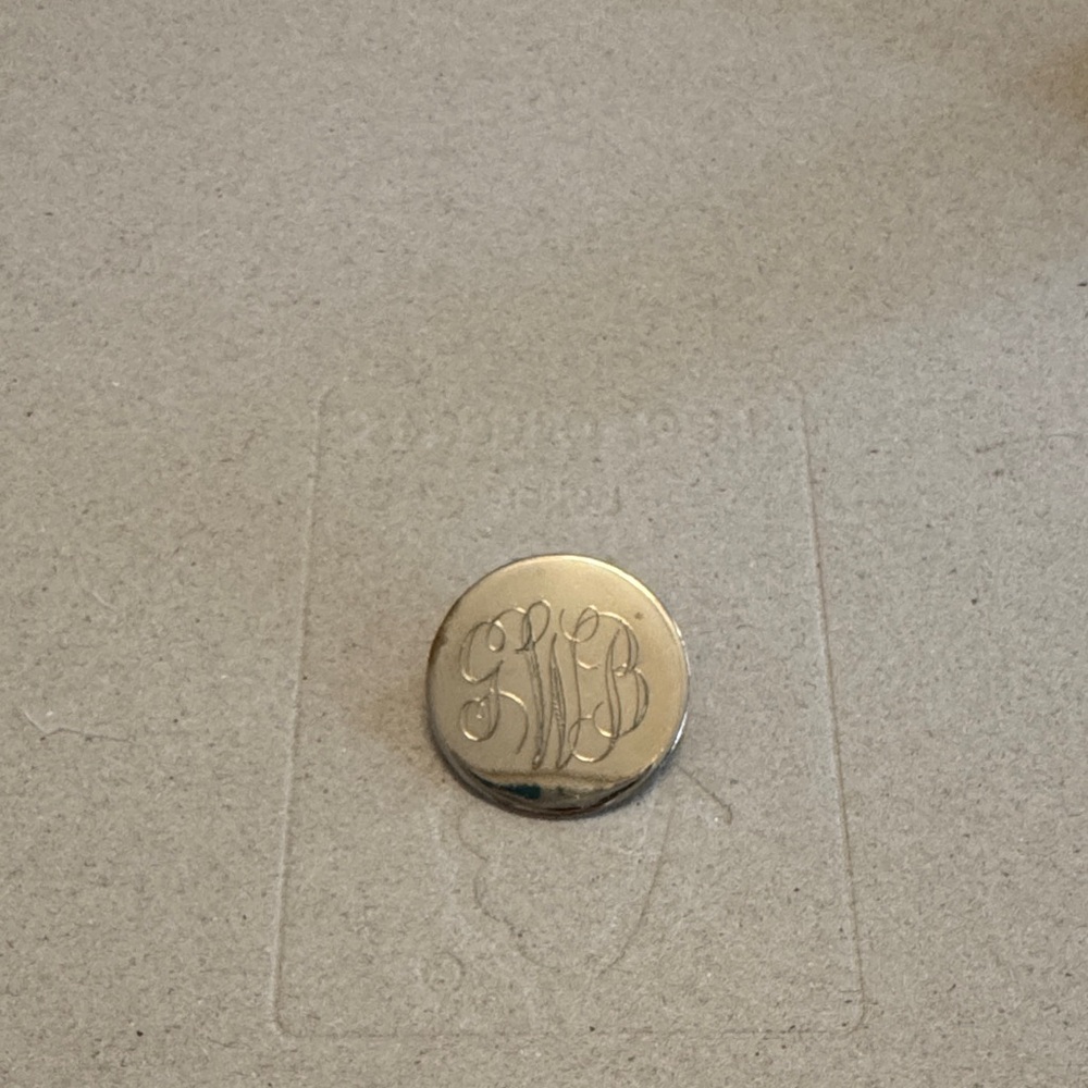Silver Monogrammed Brooch